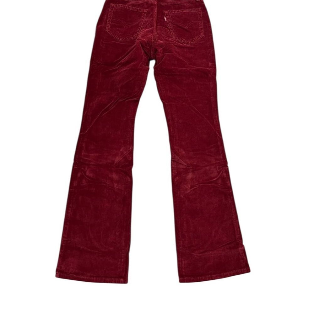 Levi's 725 High‎ Rise Bootcut Red Corduroy Women's Pants Size W33 L32 NEW Tall - Picture 4 of 10